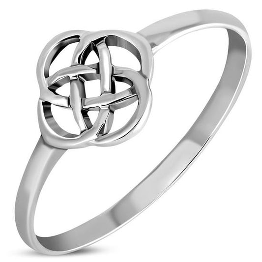 Light Celtic knot Plain Silver Ring