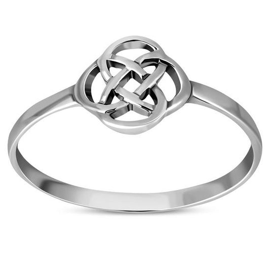 Light Celtic knot Plain Silver Ring