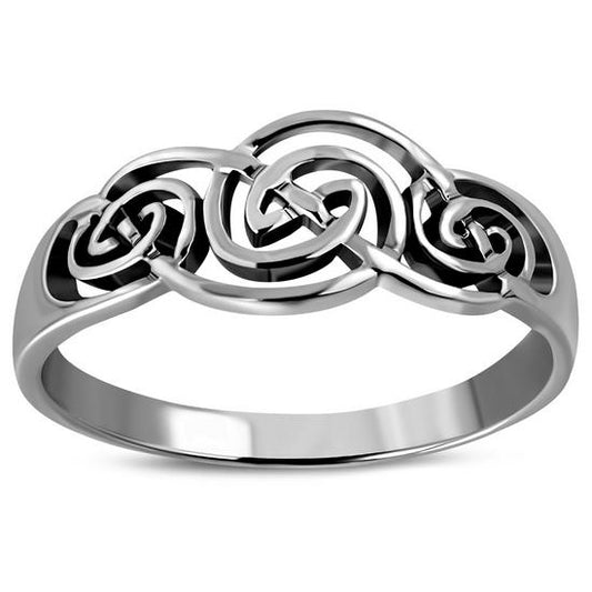 Musical Note Style Celtic Sterling Silver Ring