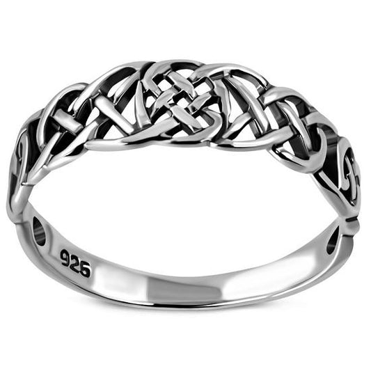 Celtic Knot Plain Sterling Silver Ring