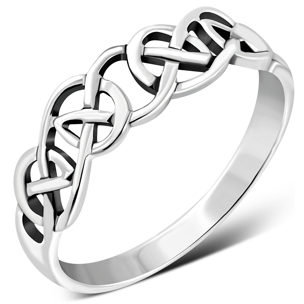 Celtic Knot Plain Silver Ring