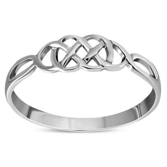 Delicate Celtic Knot Sterling Silver Ring