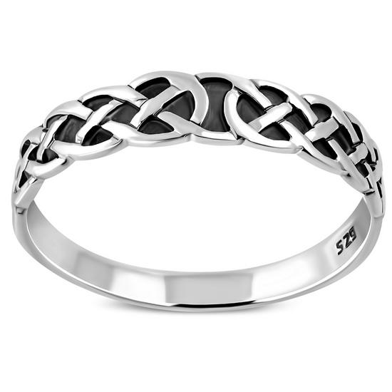 Plain Celtic Knot Sterling Silver Ring