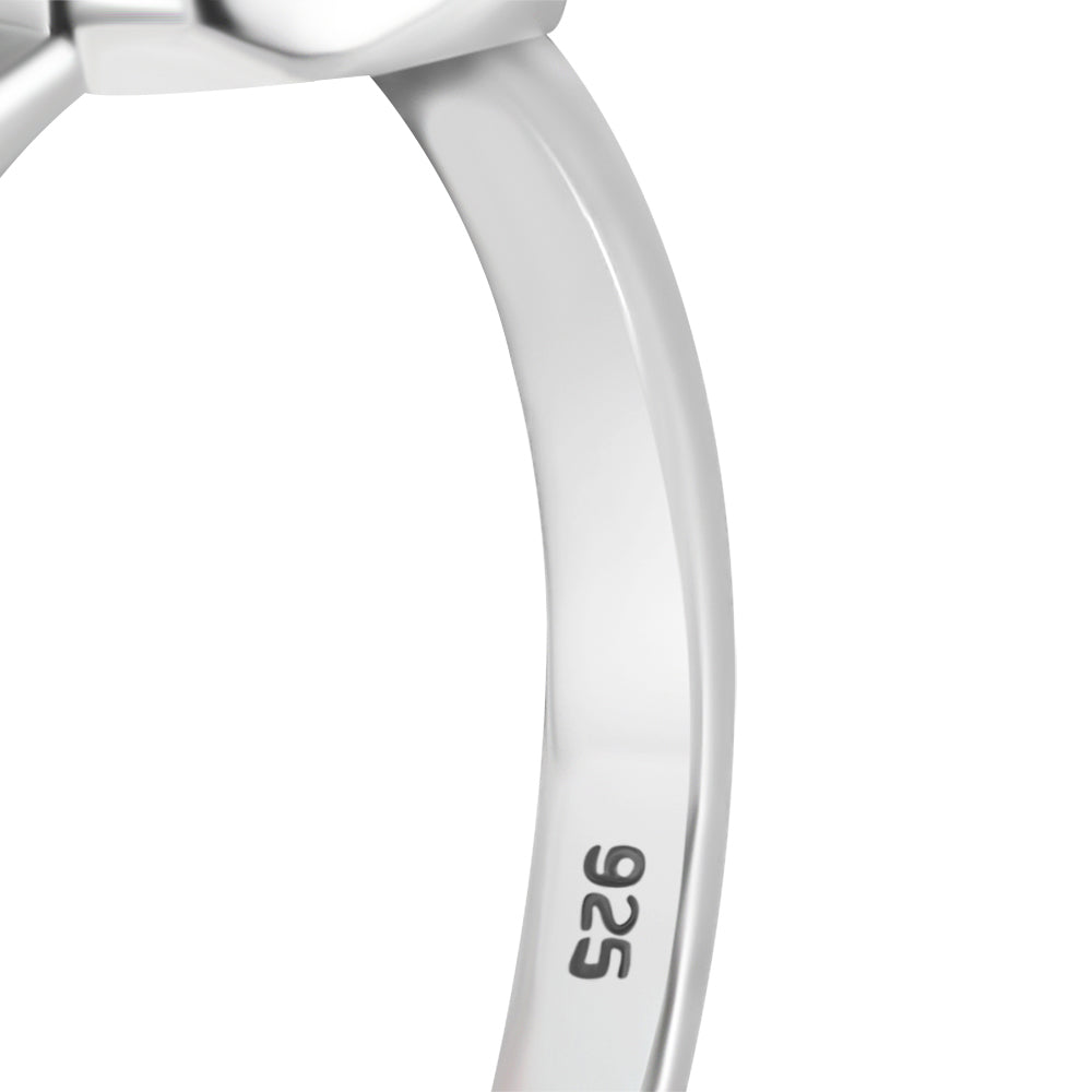 Thin Round Celtic Trinity Knot Silver Ring