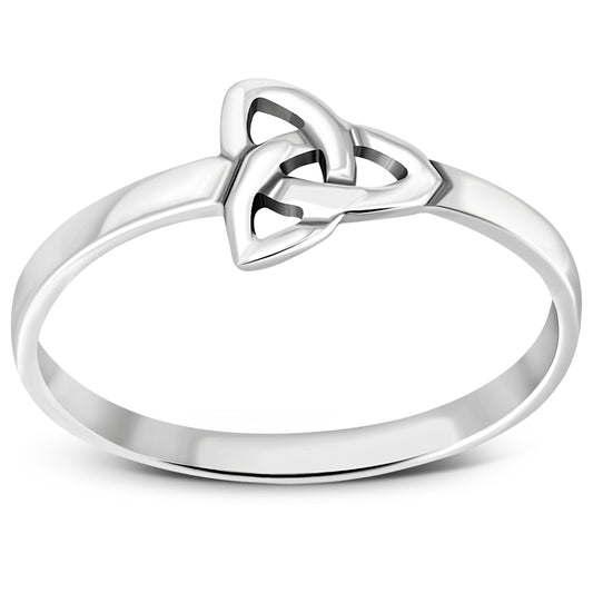 Plain Sterling Silver Celtic Trinity Knot Ring