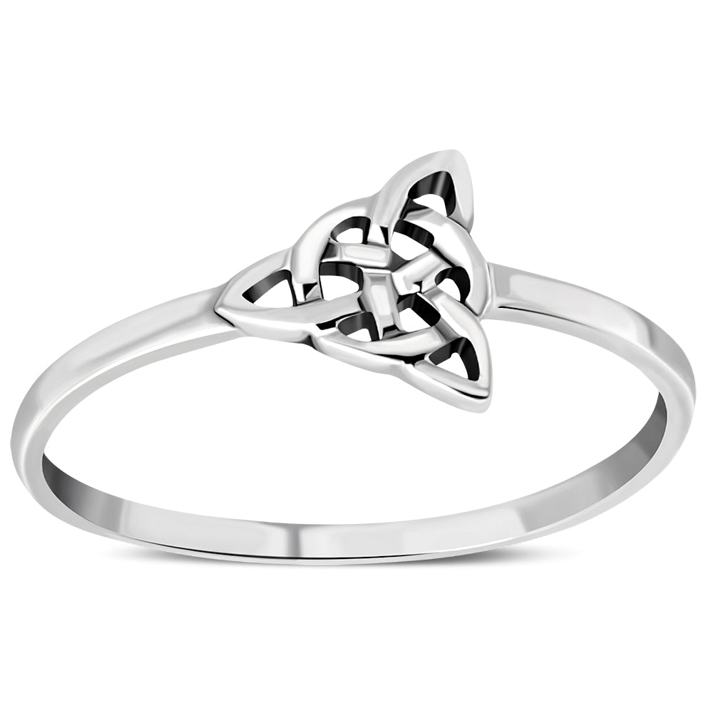 Plain Celtic Trinity Knot Silver Ring