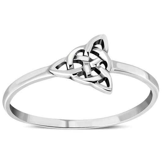 Plain Celtic Trinity Knot Silver Ring