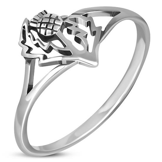 Scottish Thistle Sterling Silver Ring
