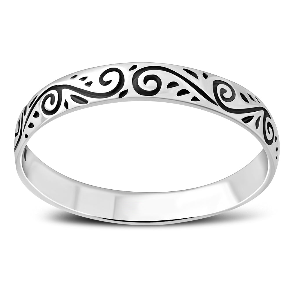 Ethnic Style Sterling Silver Band Ring