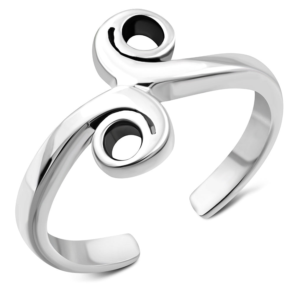 Spiral Silver Toe Ring