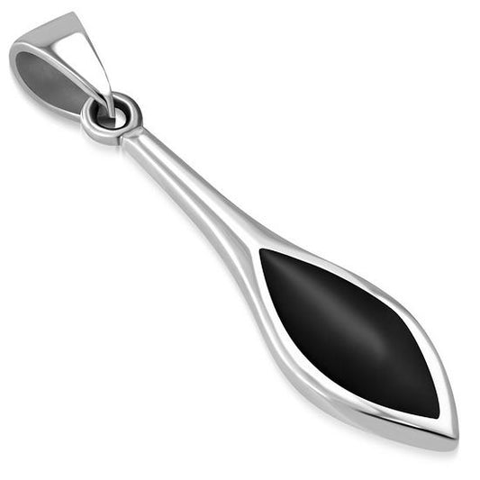 Black Onyx Silver Pendant
