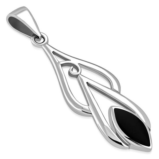 Black Onyx Silver Pendant