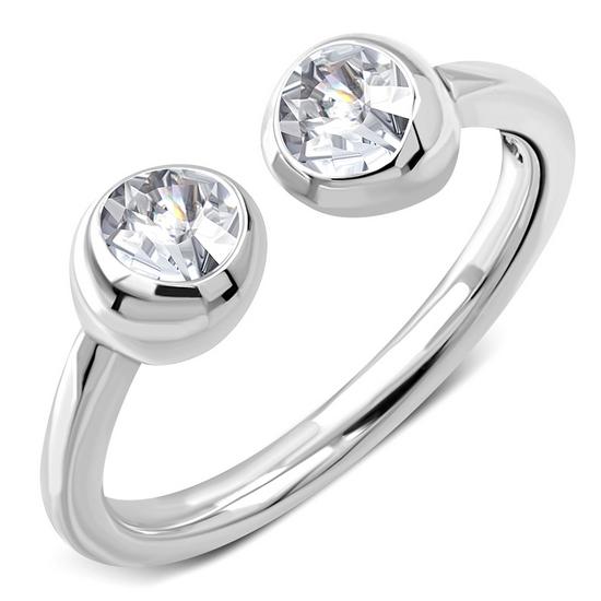 Cubic Zirconia Silver Toe Ring