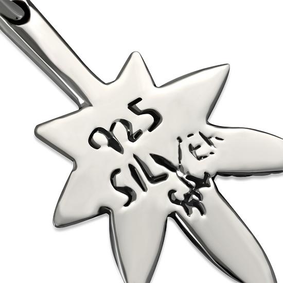 Marijuana Leaf Belly Button Navel Ring 316L & Silver