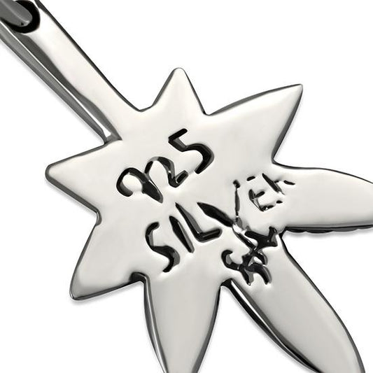 Marijuana Leaf Belly Button Navel Ring 316L & Silver