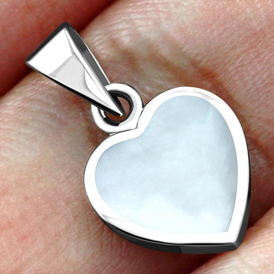 Mother of Pearl Heart Sterling Silver Pendant