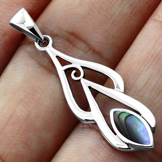 Abalone Shell Silver Pendant