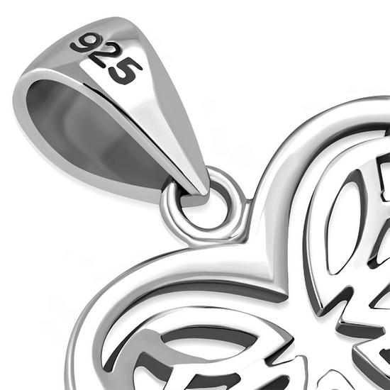 Celtic Knot Heart Sterling Silver Pendant