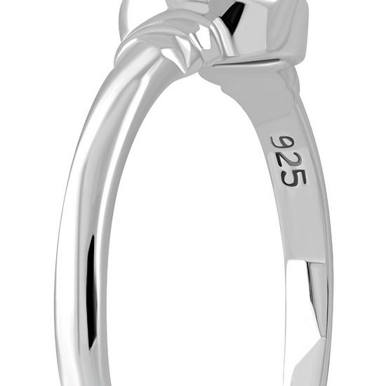 Delicate Garnet Stone Sterling Silver Ring