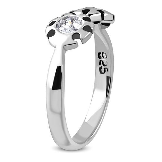 Cubic Zirconia Silver Toe Ring