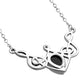 Black Onyx Celtic Knot Silver Necklace 40cm / 15.5 Inch