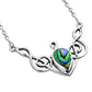 Abalone Shell Celtic Knot Silver Necklace 40cm / 15.5 Inch