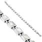 Mother of Pearl Small Square links Silver Bracelet