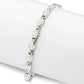 Mother of Pearl Oval links Silver Bracelet