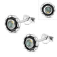 Labradorite stone Sterling Silver Stud Earrings