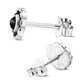 Black Onyx Sterling Silver Stud Earrings
