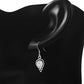 Clear CZ Ethnic Style Silver Earrings