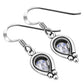 Clear CZ Ethnic Style Silver Earrings