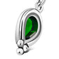 Ethnic Style Silver Earrings w Green CZ