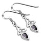 Amethyst Stone Trinity Knot Silver Earrings