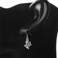Peridot Stone Scottish Thistle Silver Earrings Set