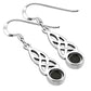 Black Onyx Celtic Silver Earrings