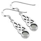 Rainbow Moonstone Celtic Silver Earrings