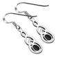 Black Onyx Celtic Knot Silver Earrings