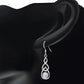 Rainbow Moon Stone Celtic Knot Silver Earrings