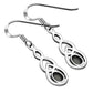 Rainbow Moon Stone Celtic Knot Silver Earrings