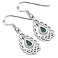 Abalone Shell Drop Silver Celtic Knot Earrings