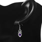 Amethyst Stone Celtic Silver Earrings