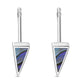 Abalone Shell Triangle Sterling Silver Stud Earrings