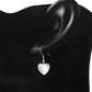 Mother of Pearl Heart Silver Earrings