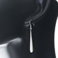 Mother of Pearl Long Drop Sterling Silver Earrings