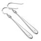 Mother of Pearl Long Drop Sterling Silver Earrings