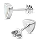 5.00mm | Mother of Pearl Triangle Stud Silver Earrings