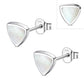 5.00mm | Mother of Pearl Triangle Stud Silver Earrings