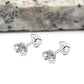 Turquoise Triangle Stud Silver Earrings