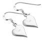 Mother of Pearl Heart Silver Earrings
